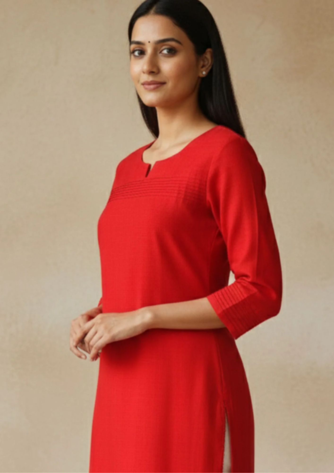 Gerade Kurta Kleid aus Viskose (Rayon) | Velnorah