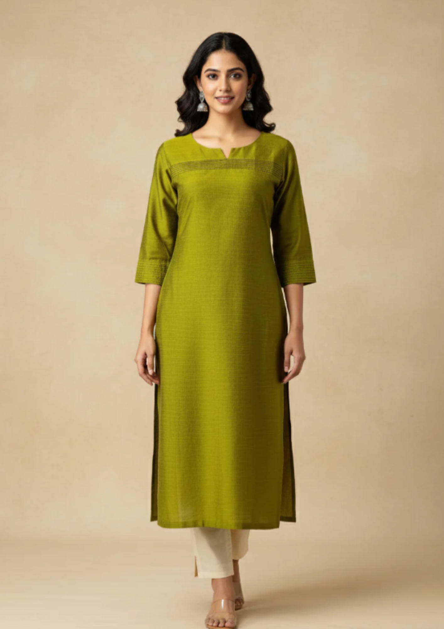 Gerade Kurta Kleid aus Viskose (Rayon) | Velnorah