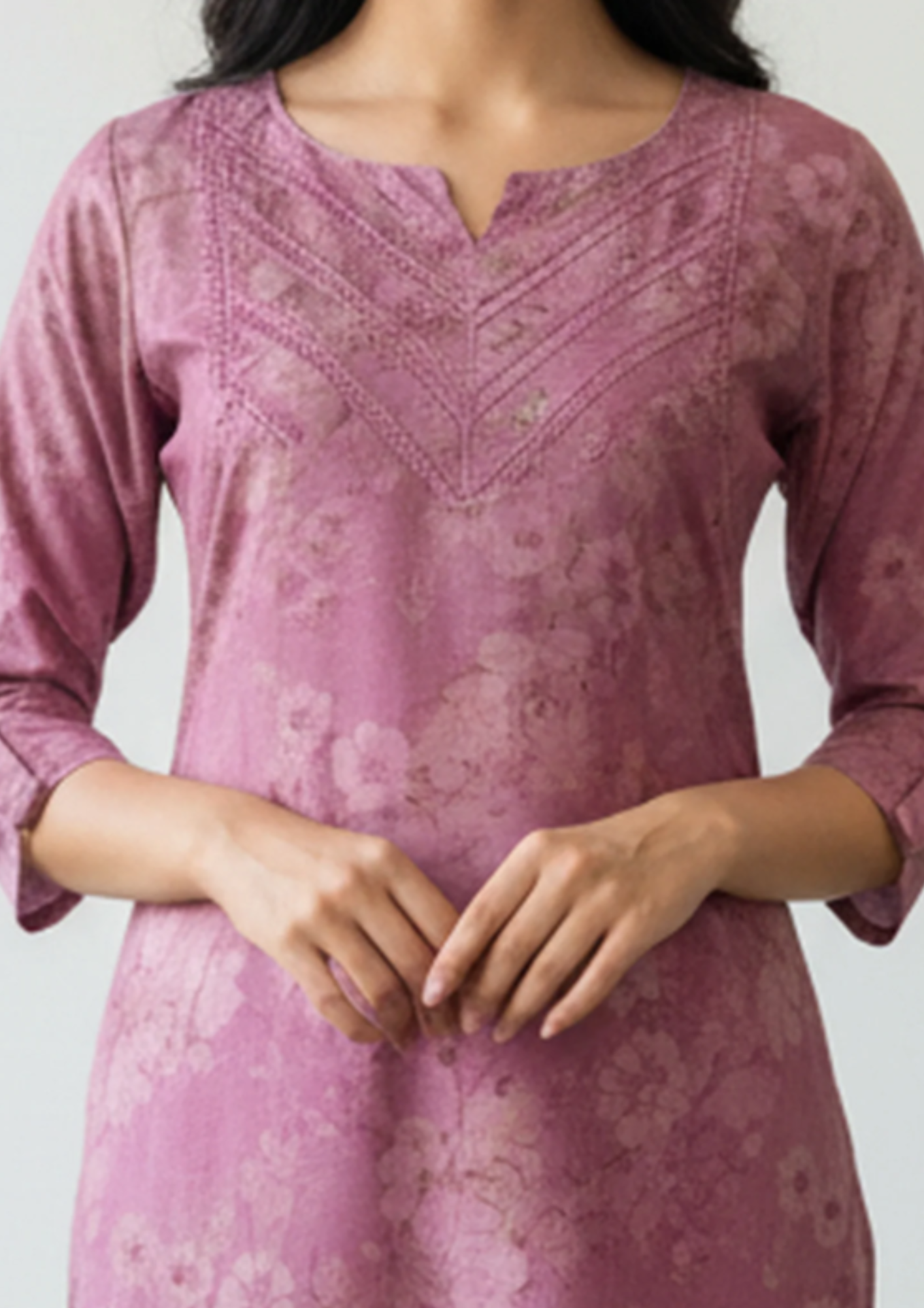 Gerade Kurta Kleid aus Baumwolle | Velnorah