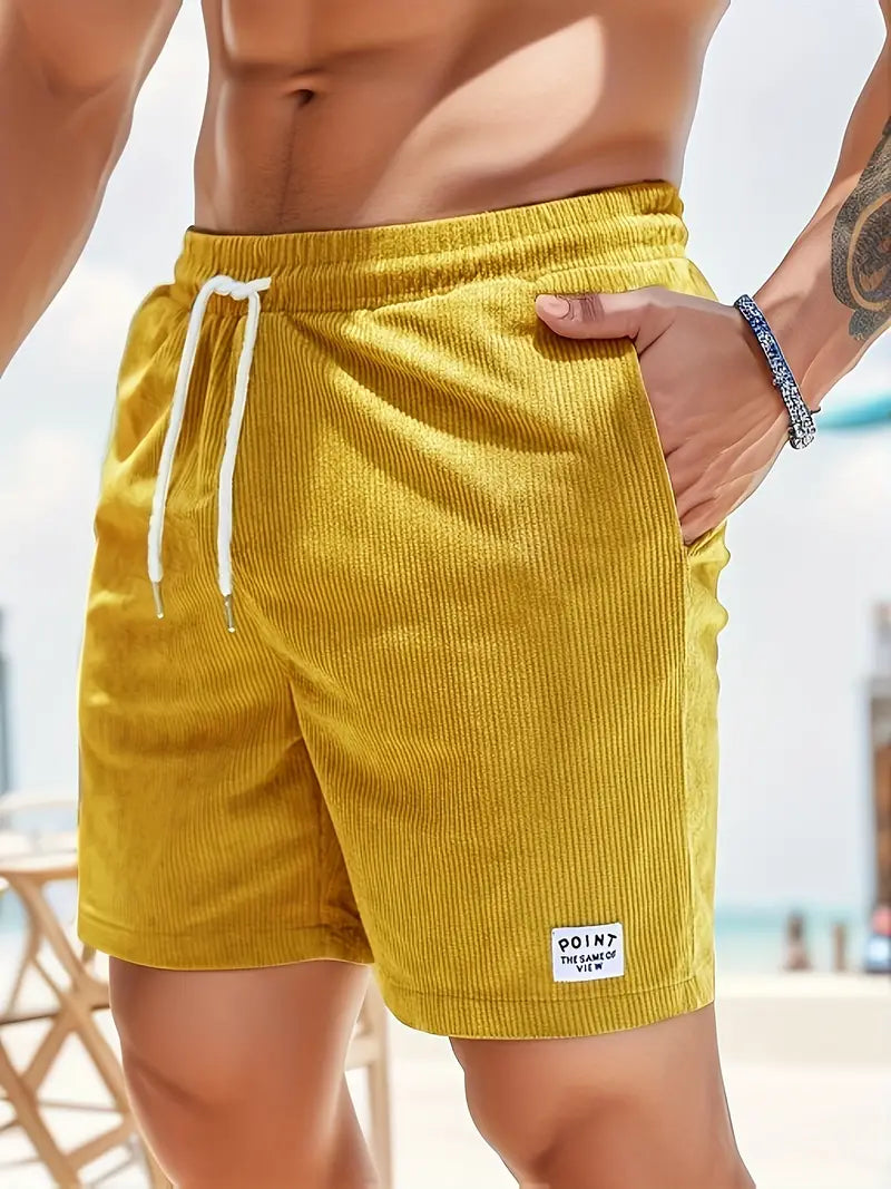 Herren Badeshorts leicht mit Kordelzug und elastischem Bund