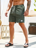 Herren Badeshorts leicht mit Kordelzug und elastischem Bund