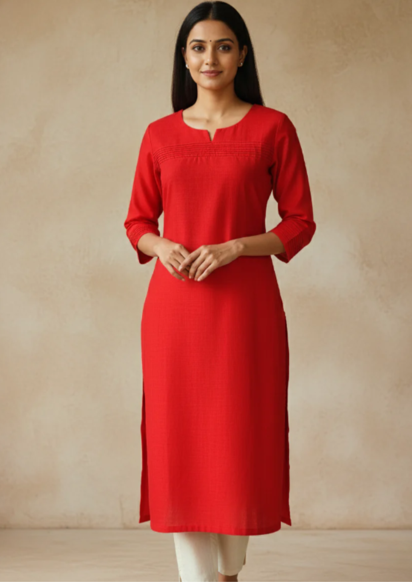 Gerade Kurta Kleid aus Viskose (Rayon) | Velnorah