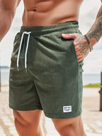 Herren Badeshorts leicht mit Kordelzug und elastischem Bund