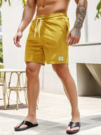 Herren Badeshorts leicht mit Kordelzug und elastischem Bund
