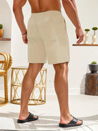 Herren Badeshorts leicht mit Kordelzug und elastischem Bund