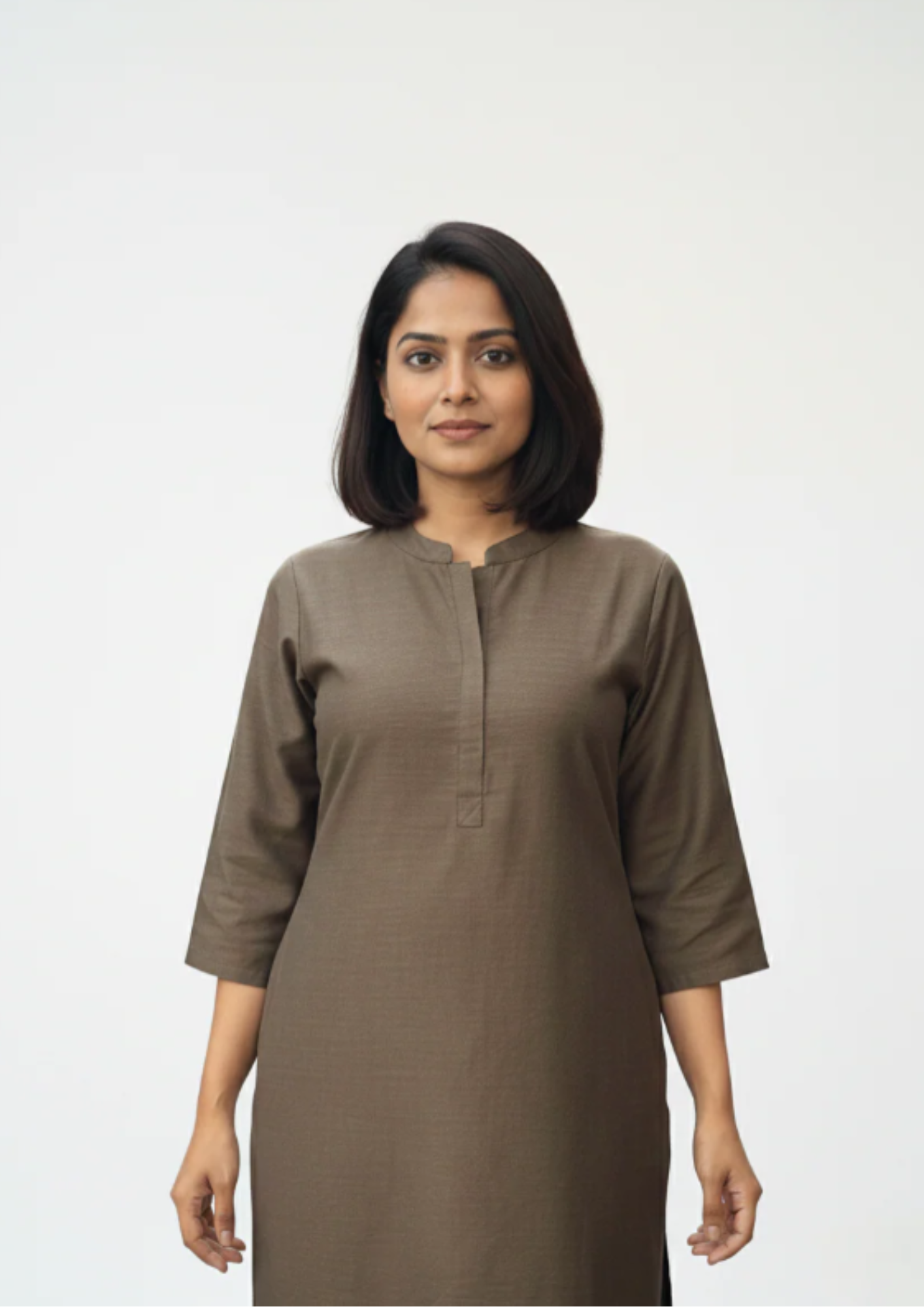 Gerade Kurta Kleid aus Baumwollmischung | Velnorah