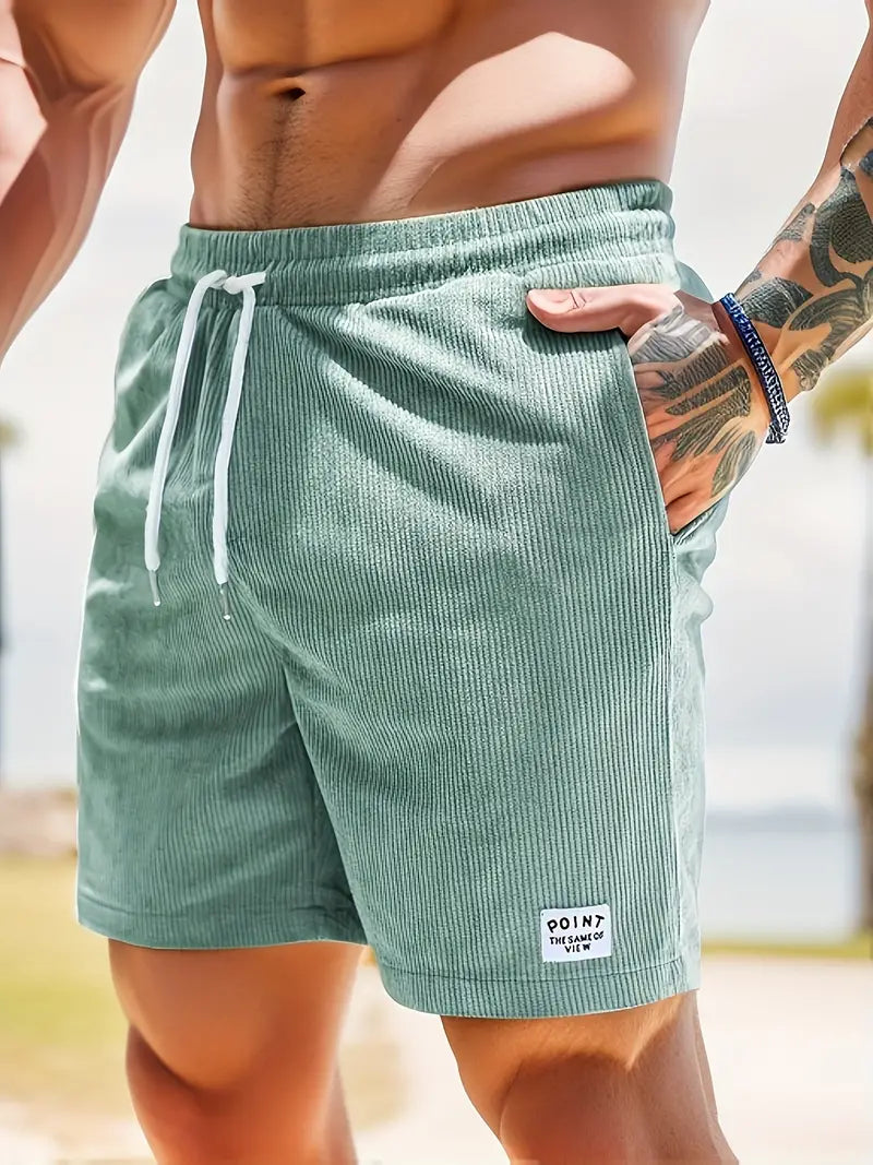 Herren Badeshorts leicht mit Kordelzug und elastischem Bund