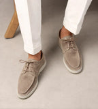 Herren Loafer in Lederoptik zum Schnüren mit Gummisohle