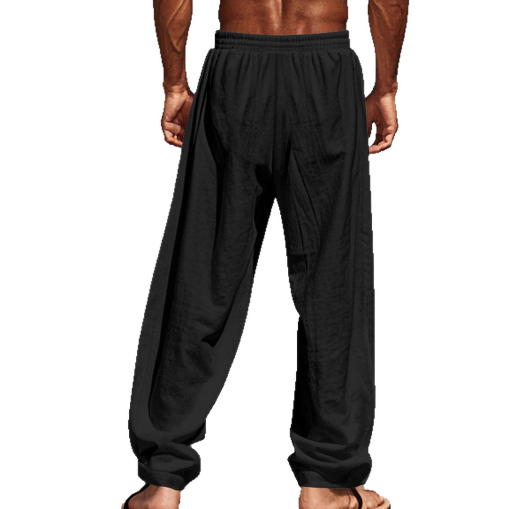 Herren Sommerhose in Leinenoptik mit Gummibund