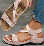 Damen Sommersandalen mit Fußbett und verstellbaren Riemen