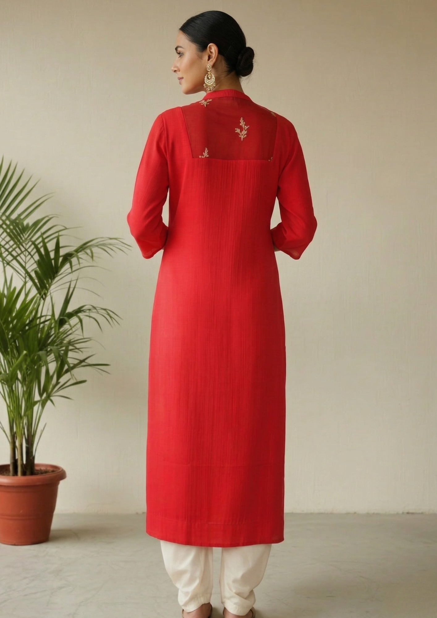 A-Linien Kleid aus Baumwolle mit Knopfleiste | Velnorah