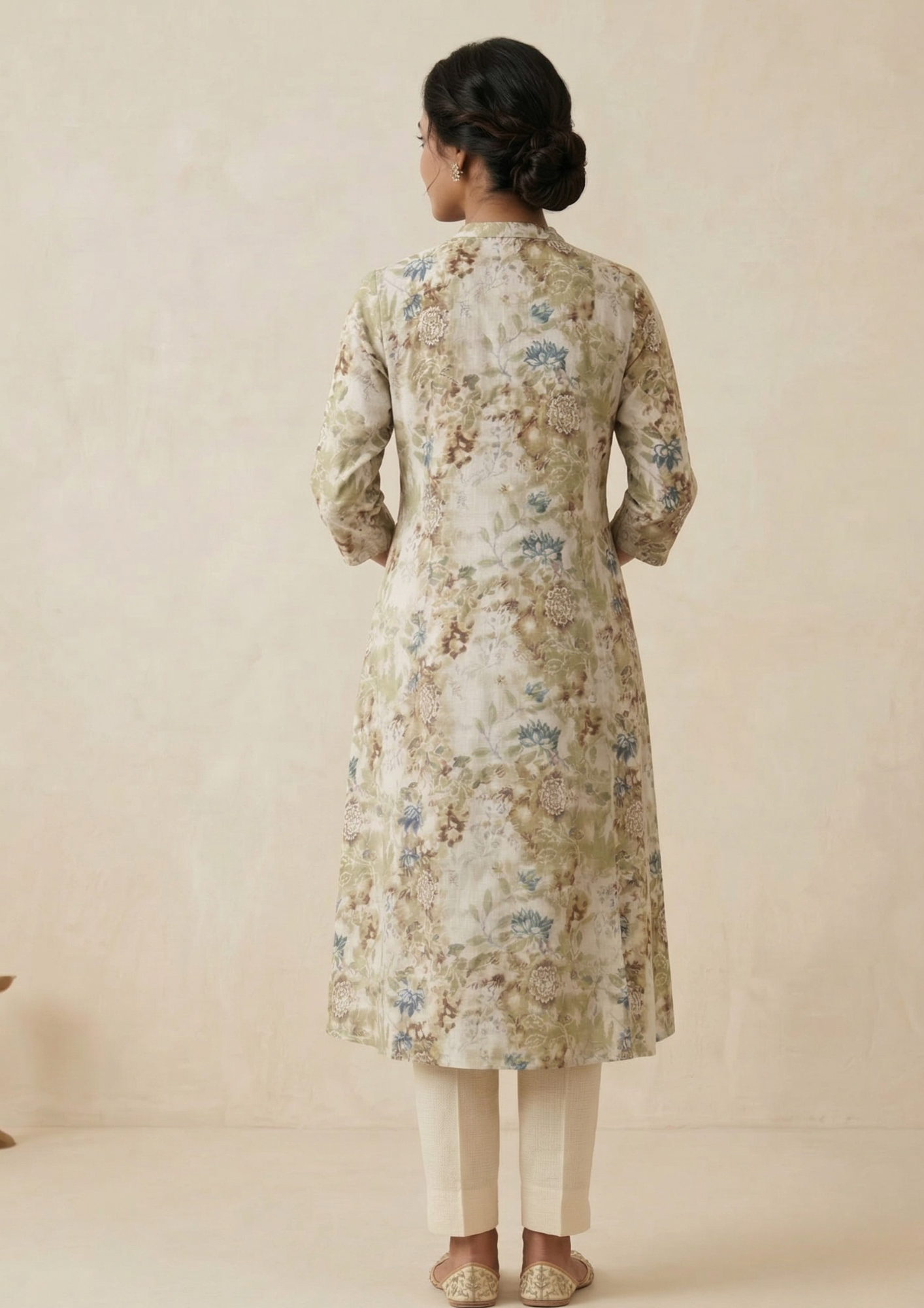A-Linien Kleid aus Baumwolle mit Druck | Velnorah