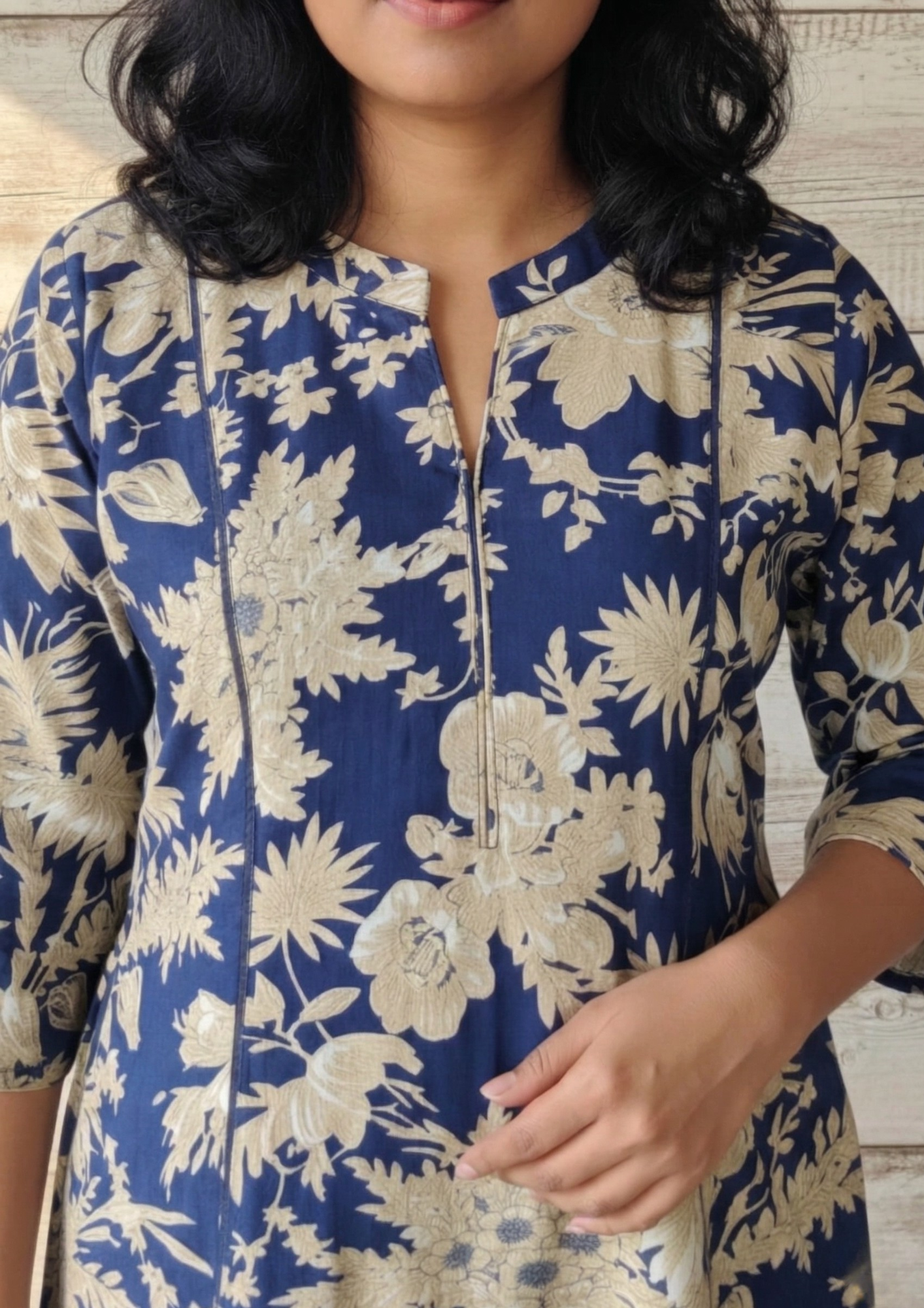 A-Linien Kleid aus Baumwolle mit Druck | Velnorah