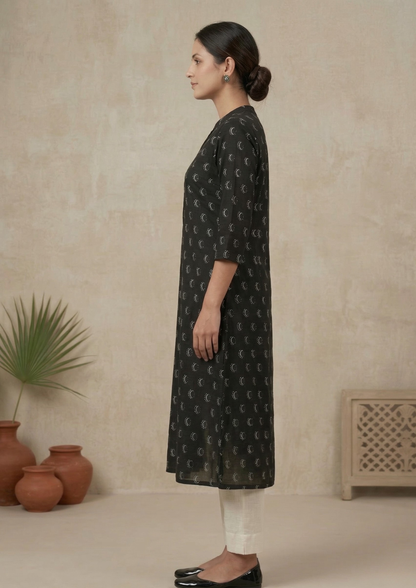 A-Linien Kleid aus Baumwolle mit Druck | Velnorah