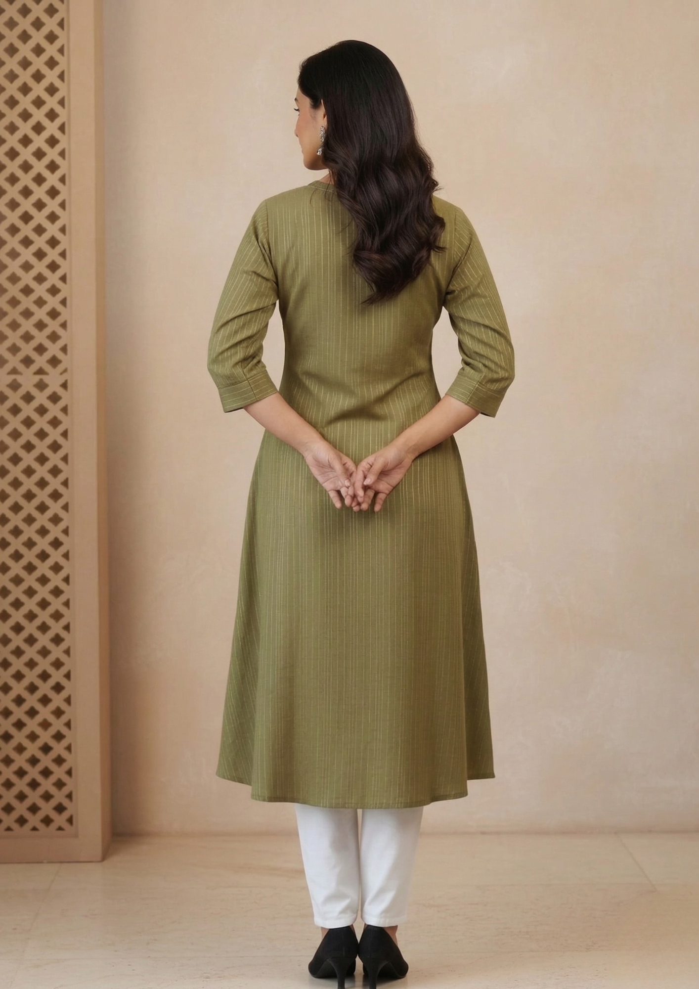 A-Linien Kleid aus Baumwolle schlicht | Velnorah