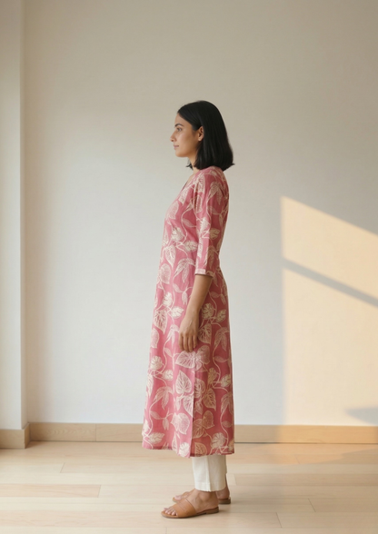 A-Linien Kleid aus Baumwolle mit großem Blumenprint in Schwarz | Velnorah