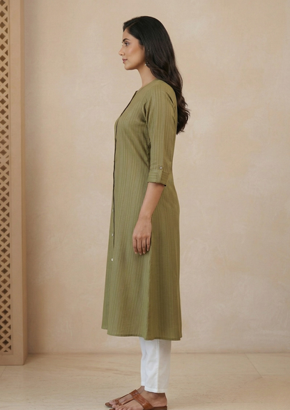 A-Linien Kleid aus Baumwolle schlicht | Velnorah