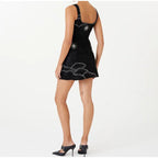 Ärmelloses Mini-Kleid mit Pailletten für Abendveranstaltungen-Velnorah