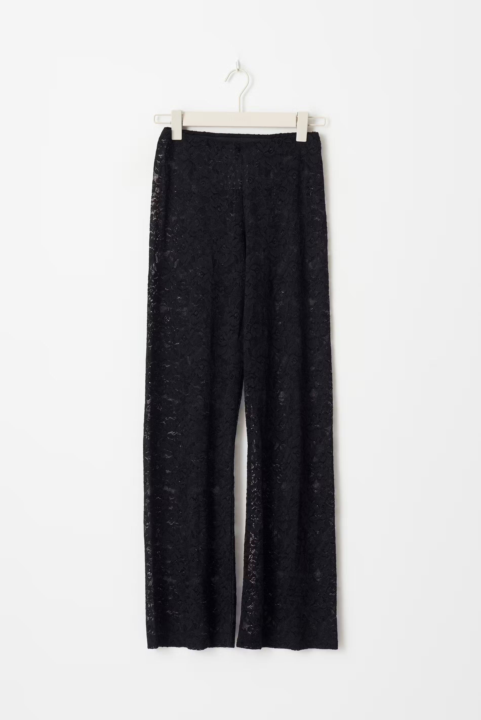 Ausgestellte Hose Damen Spitzen Blumenmuster Elastischer Bund-Velnorah