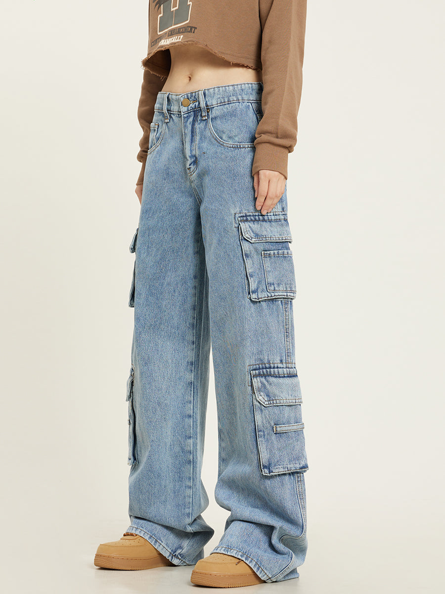 Baggy Cargo-Jeans für Damen mit entspannter Passform-Velnorah