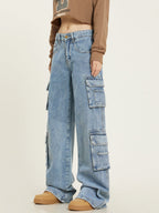 Baggy Cargo-Jeans für Damen mit entspannter Passform-Velnorah