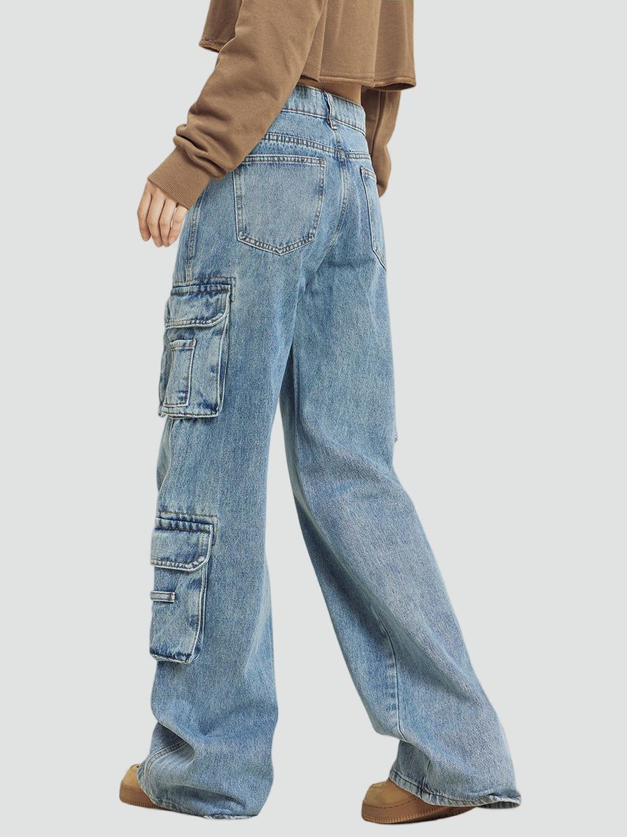 Baggy Cargo-Jeans für Damen mit entspannter Passform-Velnorah
