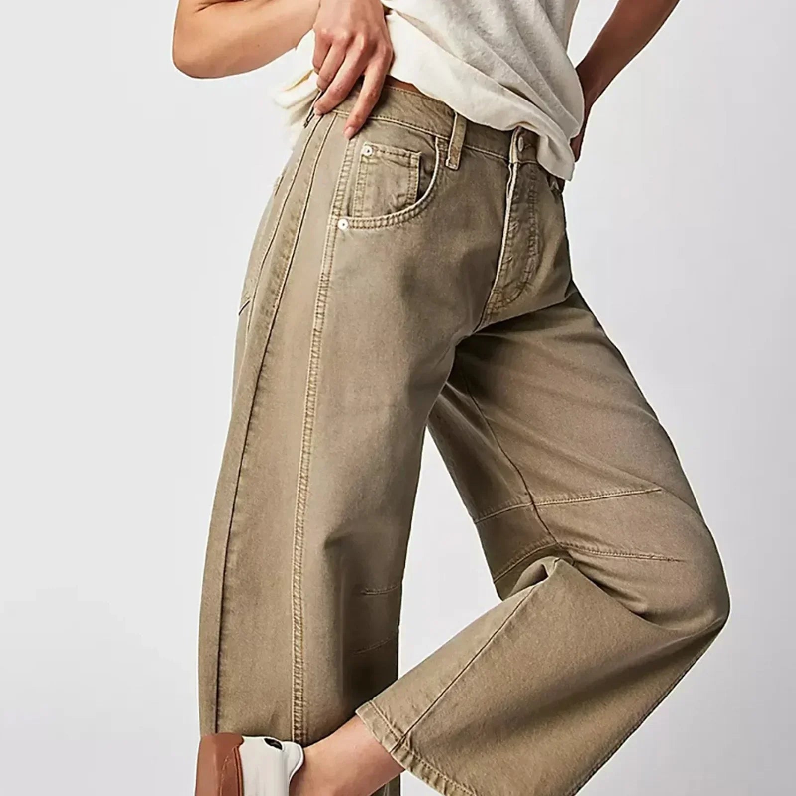 Bequeme Weite Hose für Damen mit entspannter Passform-Velnorah