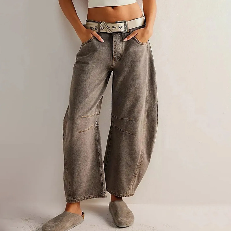 Bequeme Weite Hose für Damen mit entspannter Passform-Velnorah