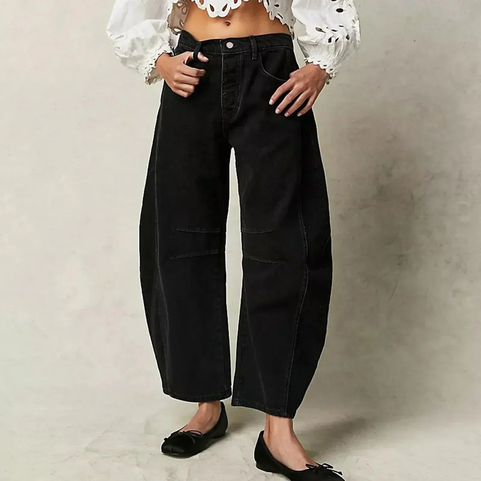 Bequeme Weite Hose für Damen mit entspannter Passform-Velnorah