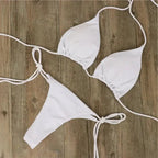 Bikini Damen Goldene Sommer Glanz Schwimmbad Strand Elegante Passform-Velnorah