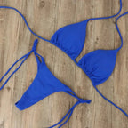 Bikini Damen Goldene Sommer Glanz Schwimmbad Strand Elegante Passform-Velnorah