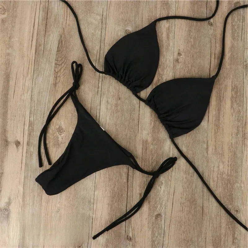 Bikini Damen Goldene Sommer Glanz Schwimmbad Strand Elegante Passform-Velnorah