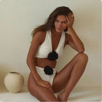 Bikini Damen Rosenmuster Bequem Strand Sommer-Velnorah