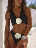 Bikini Damen Rosenmuster Bequem Strand Sommer-Velnorah