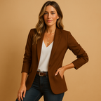 Blazer Damen Lange Ärmel Figurformend Slim Fit Casual-Velnorah