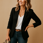 Blazer Damen Lange Ärmel Figurformend Slim Fit Casual-Velnorah