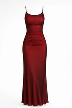 Bodycon Maxi Kleid Damen Dünne Träger Elegant Formal-Velnorah