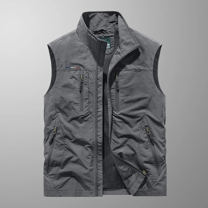 Bodywarmer Herren Reißverschluss Stehkragen Outdoor Weste-Velnorah