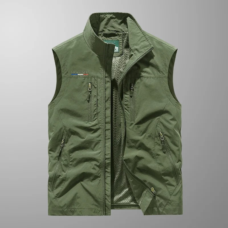 Bodywarmer Herren Reißverschluss Stehkragen Outdoor Weste-Velnorah