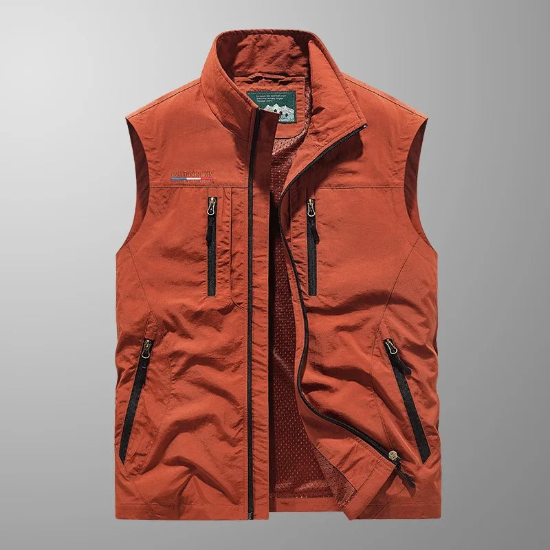 Bodywarmer Herren Reißverschluss Stehkragen Outdoor Weste-Velnorah