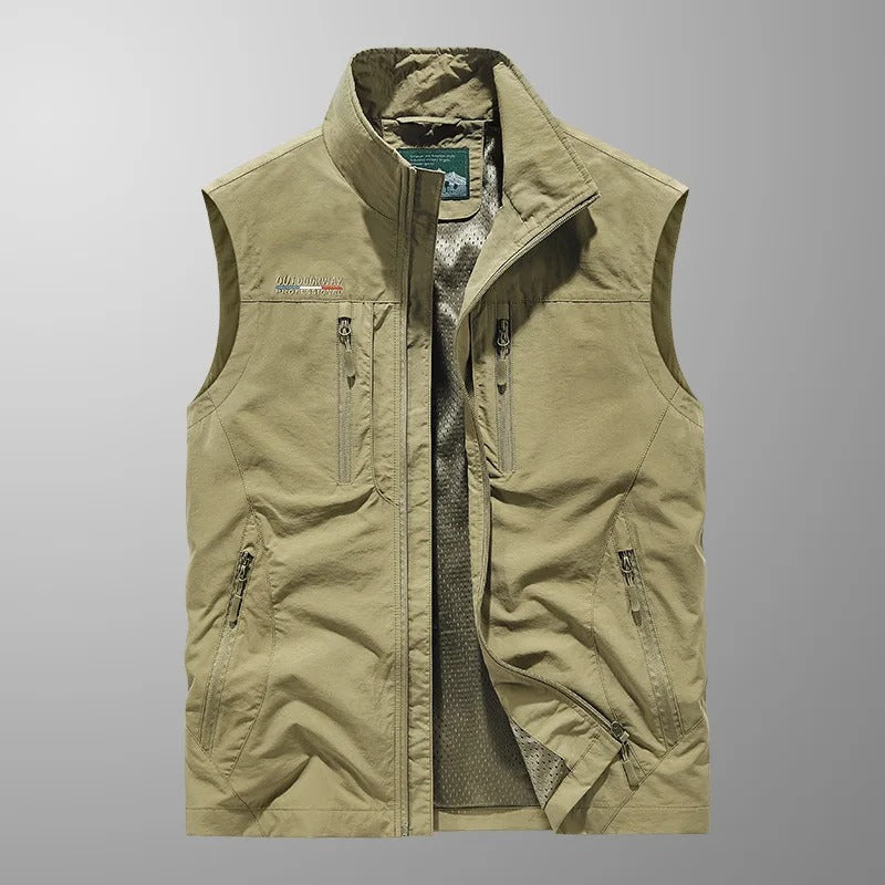 Bodywarmer Herren Reißverschluss Stehkragen Outdoor Weste-Velnorah