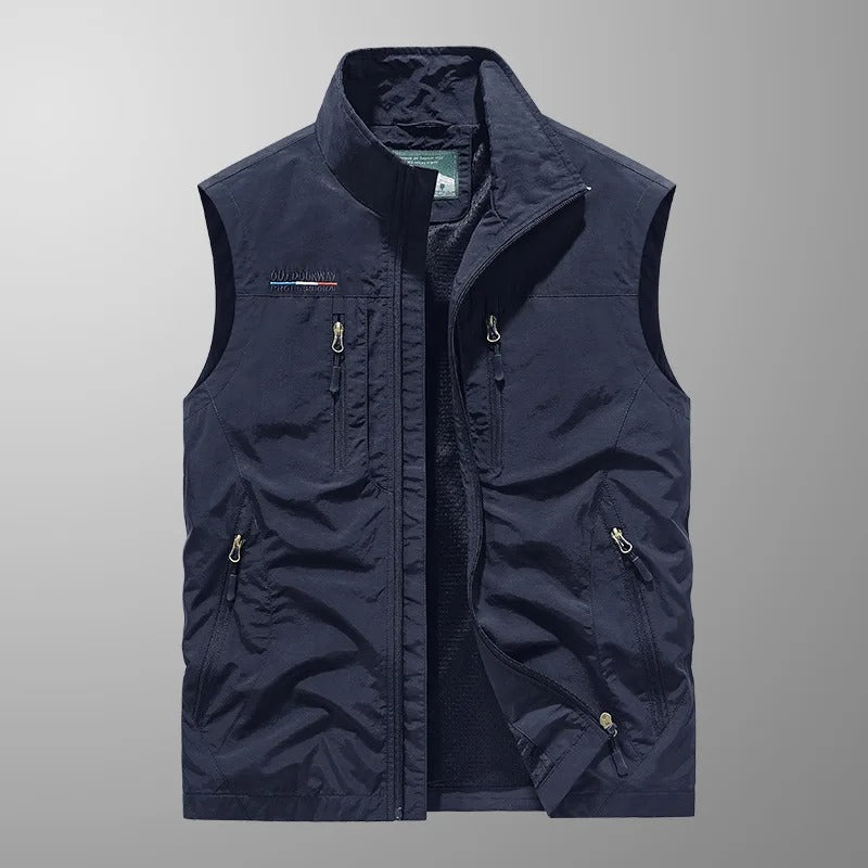Bodywarmer Herren Reißverschluss Stehkragen Outdoor Weste-Velnorah