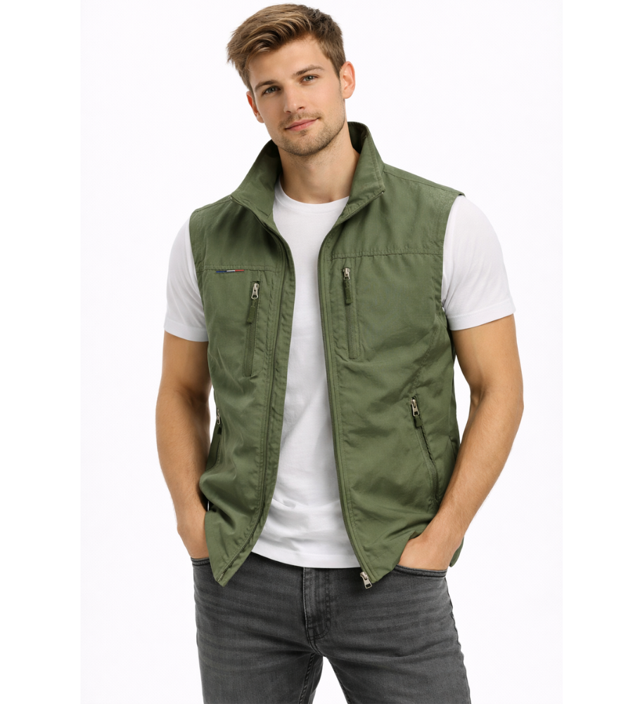 Bodywarmer Herren Reißverschluss Stehkragen Outdoor Weste-Velnorah