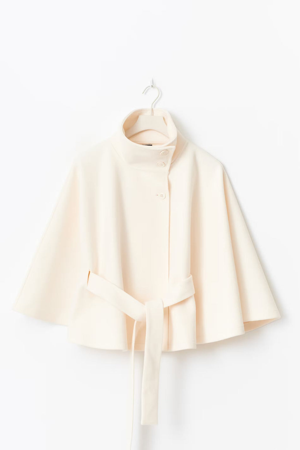 Cape Jas Damen Regular Fit Hoher Kragen Schleife Gürtel Winter-Velnorah