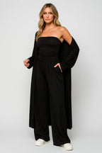 Co-Ord Set Damen Lange Hose Weste Strapless Top-Velnorah