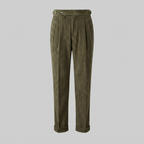 Corduroy Faltenhose Herren Klassisch Formal-Velnorah