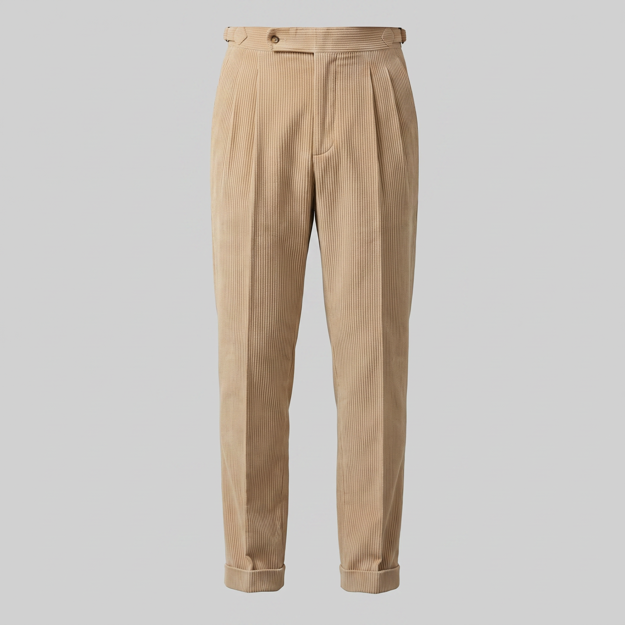 Corduroy Faltenhose Herren Klassisch Formal-Velnorah