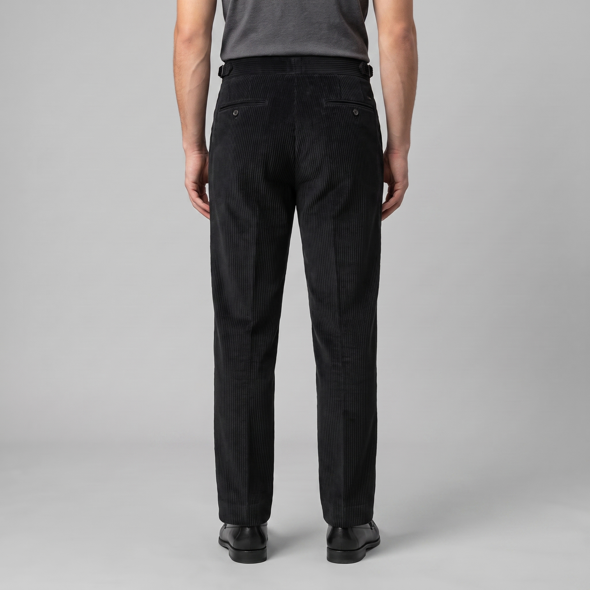 Corduroy Faltenhose Herren Klassisch Formal-Velnorah