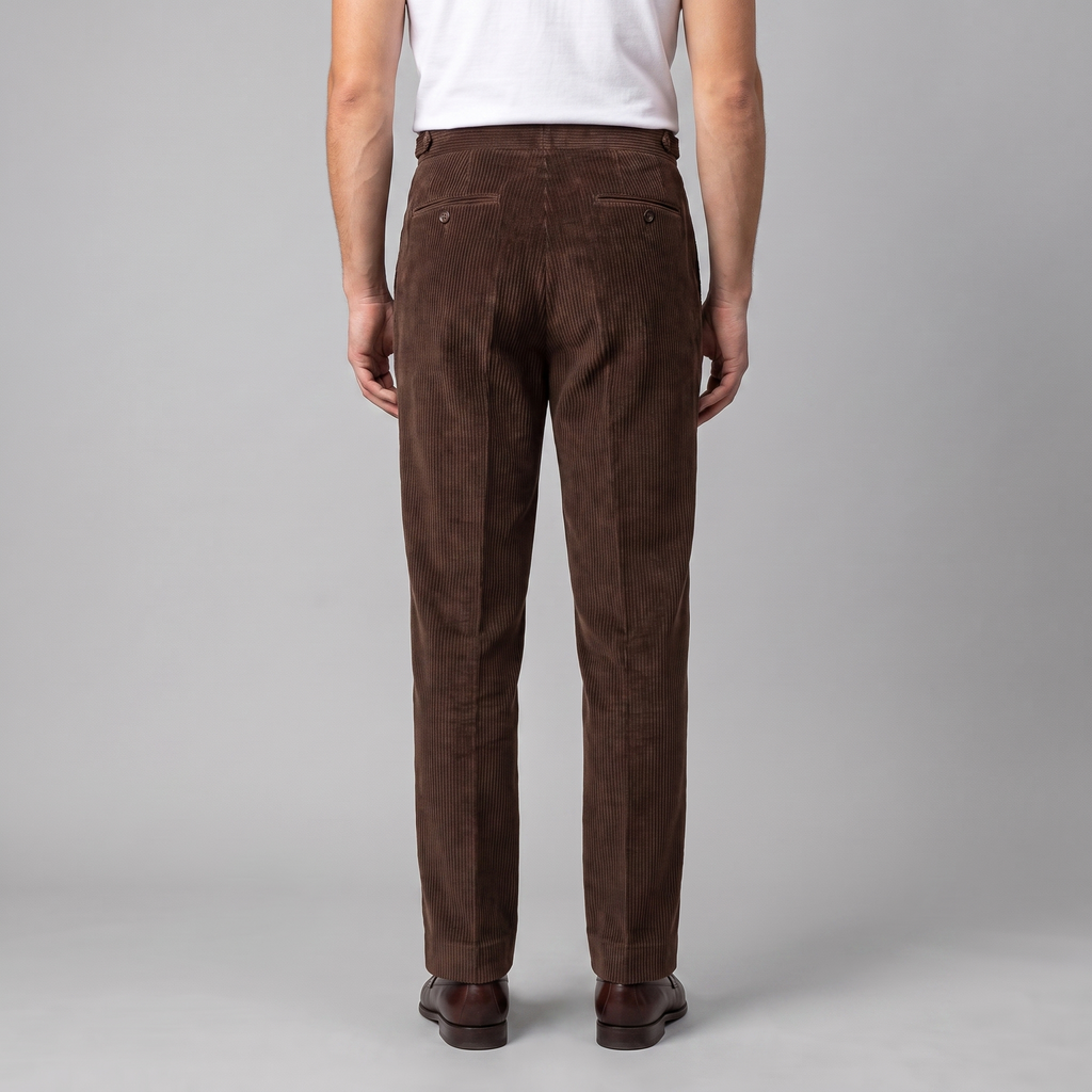 Corduroy Faltenhose Herren Maßgeschneidert Klassisch Winter-Velnorah