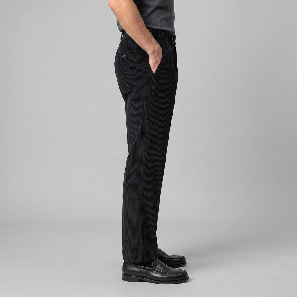 Corduroy Faltenhose Herren Maßgeschneidert Klassisch Winter-Velnorah